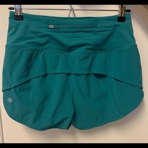 Lululemon Speed-Up Shorts * teal lagoon
